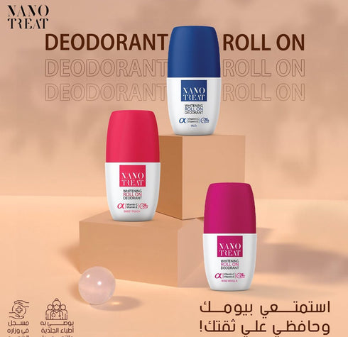 نانوتريت مزيل العرق - خالي من الألومنيوم والبارابين - برائحة الخوخ 50 مل - Nanotreat